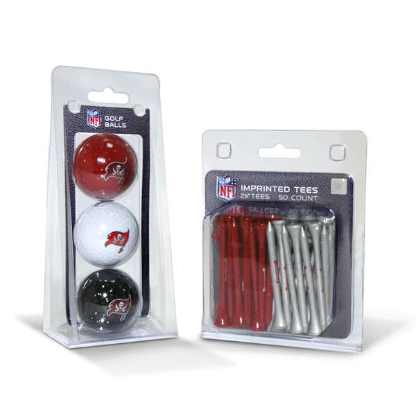 Tampa Bay Buccaneers 3 Ball Pack and 50 Tee Pack  