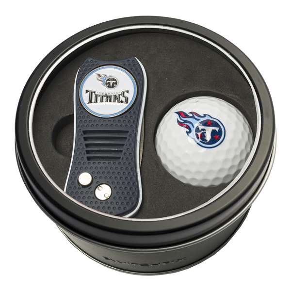 Tennessee Titans Golf Tin Set - Switchblade, Golf Ball   