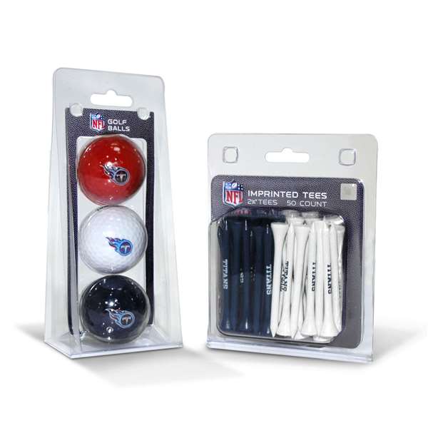 Tennessee Titans  3 Golf Balls And 50 Golf Tees