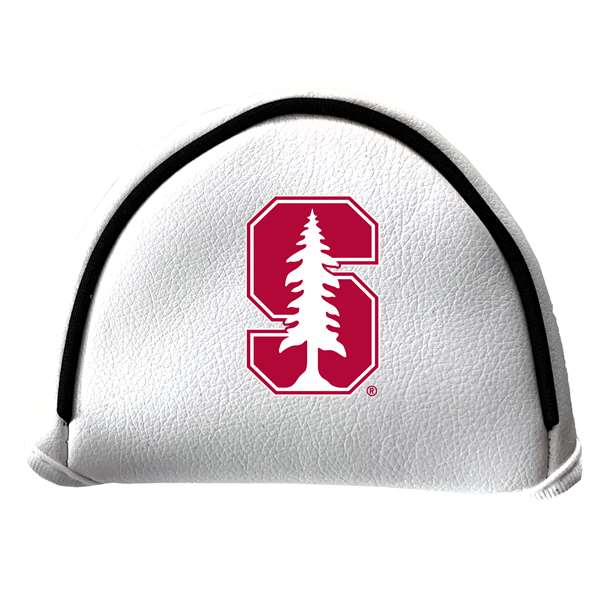 Stanford Cardinal Putter Cover - Mallet (White) - Printed Dark Red