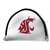 Washington State Cougars Putter Cover - Mallet (White) - Printed Dark Red