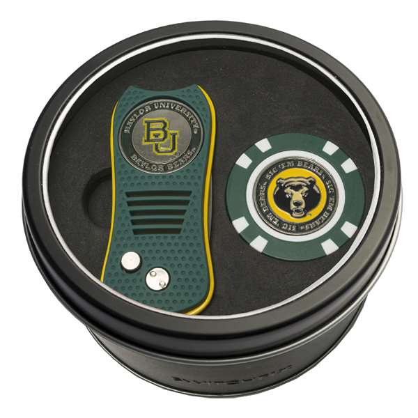 Baylor University Bears Golf Tin Set - Switchblade, Golf Chip   