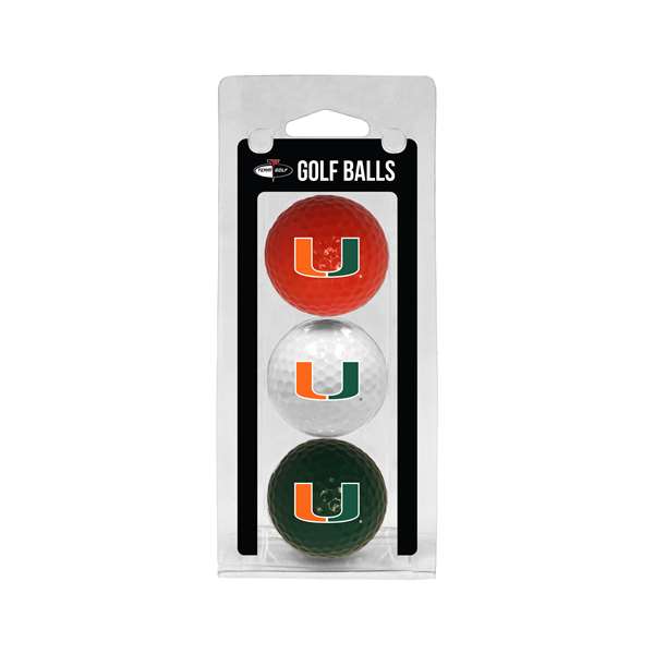 Miami Hurricanes Golf 3 Ball Pack 47105