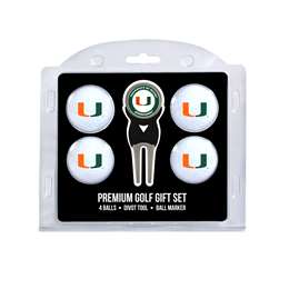 Miami Hurricanes Golf 4 Ball Gift Set 47106   