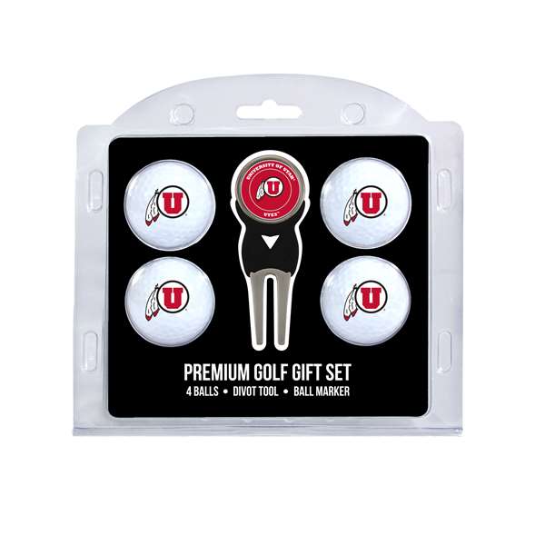 Utah Utes Golf 4 Ball Gift Set 80506   