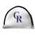 Colorado Rockies Putter Cover - Mallet (White) - Printed Black