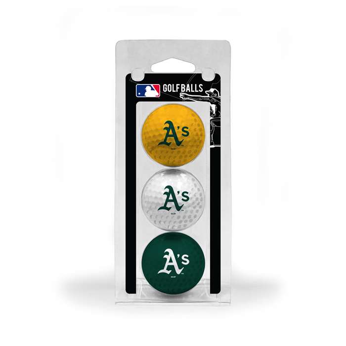 Oakland Athletics A's Golf 3 Ball Pack 96905