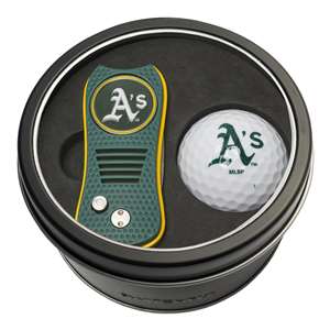 Oakland Athletics A's Golf Tin Set - Switchblade, Golf Ball   