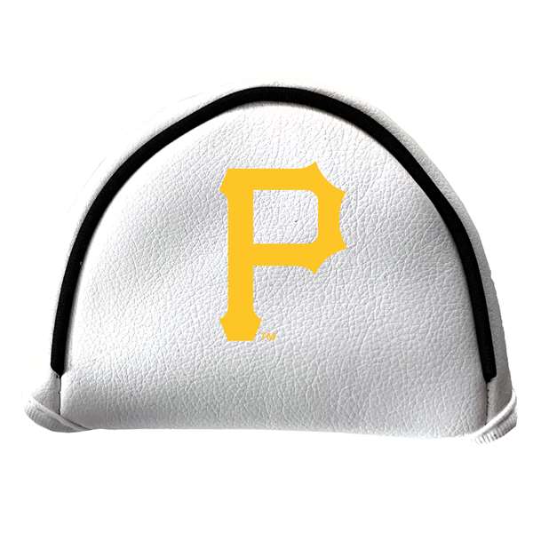 Pittsburgh Pirates Putter Cover - Mallet (White) - Printed Black