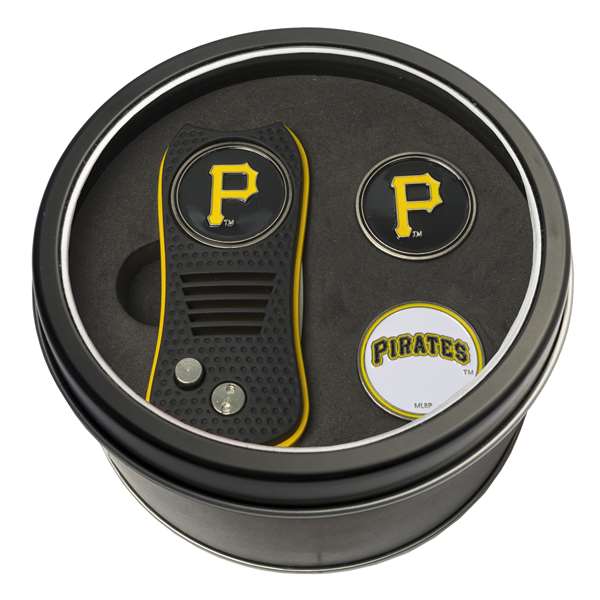 Pittsburgh Pirates Golf Tin Set - Switchblade, 2 Markers 97159   