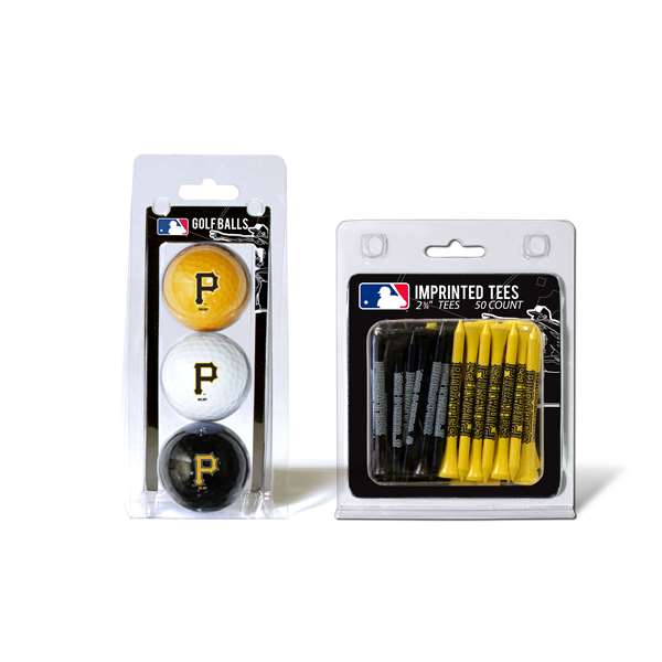 Pittsburgh Pirates  3 Golf Balls And 50 Golf Tees