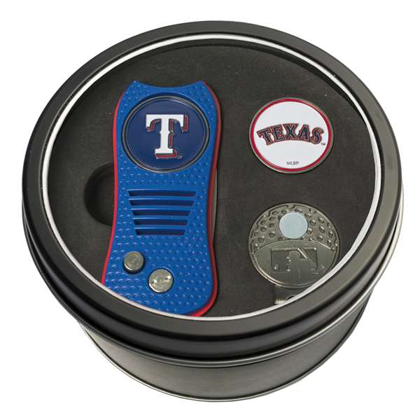 Texas Rangers Golf Tin Set - Switchblade, Cap Clip, Marker 97757   