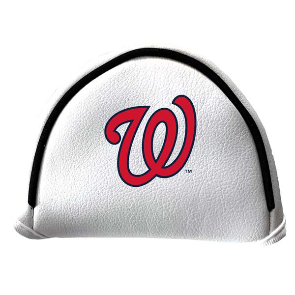 Washington Nationals Putter Cover - Mallet (White) - Printed Red