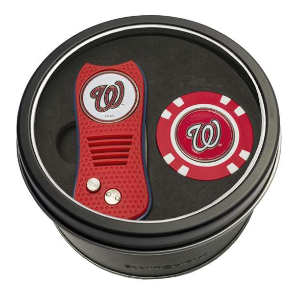 Washington Nationals Golf Tin Set - Switchblade, Golf Chip   