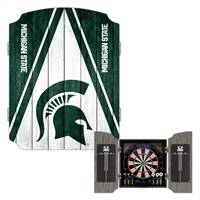 Michigan State Spartans Dartboard Cabinet