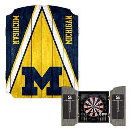 Michigan Wolverines Dartboard Cabinet