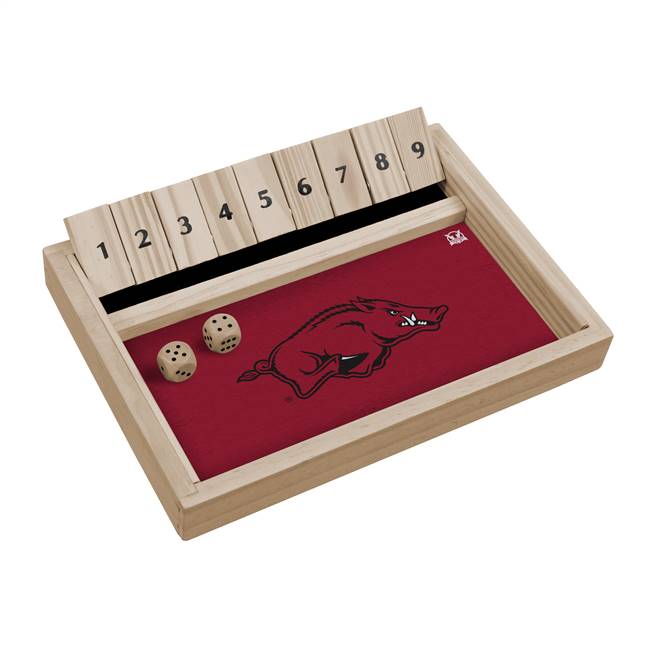 Arkansas Razorbacks Shut The Box Table Top Game  