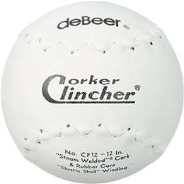 Debeer 12" White Trutech Official Clincher (Cf12) Softballs (1 DOZEN) 