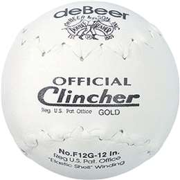 Debeer 12" White Trutech Official Clincher - 6 Pk (F12G) Softballs (1 DOZEN) 