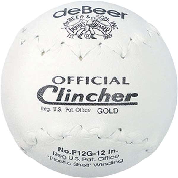 Debeer 12" White Trutech Official Clincher - 6 Pk (F12G) Softballs (1 DOZEN) 