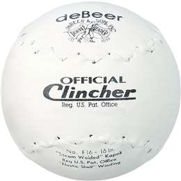 Debeer 16" White Trutech Clincher (F16) Softballs (1 DOZEN) 