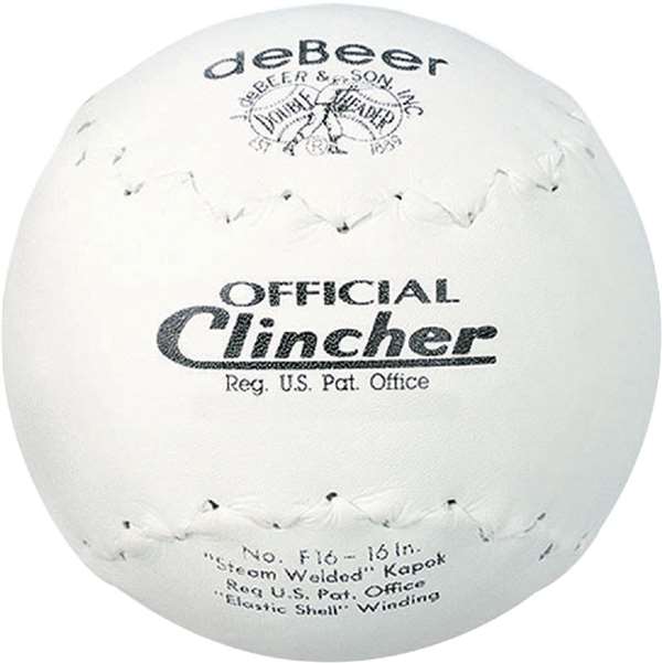 Debeer 16" White Trutech Clincher (F16) Softballs (1 DOZEN) 