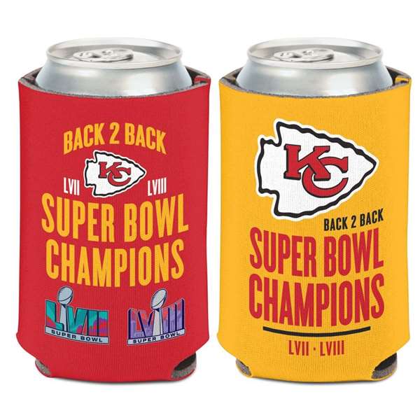 Kansas City Chiefs Super Bowl LVIII Champions 12 oz Can Cooler Coozie (6 Pack)