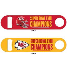 Kansas City Chiefs Super Bowl LVIII Champions 2 Sided Metal Bottle Opener (3 Pack)