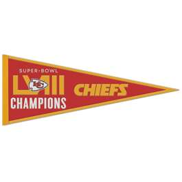 Kansas City Chiefs Super Bowl LVIII Champions Wool Pennant 13X32 in. 