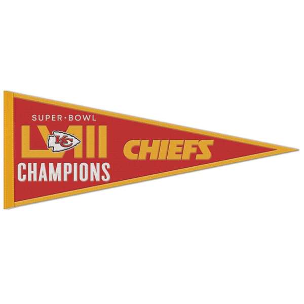 Kansas City Chiefs Super Bowl LVIII Champions Wool Pennant 13X32 in. 