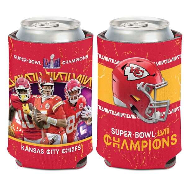 Kansas City Chiefs Super Bowl LVIII Champions 12 oz Can Cooler Coozie (6 Pack)