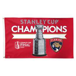 Florida Panthers 2024 Stanley Cup Champions Deluxe Flag 3X5 ft. 