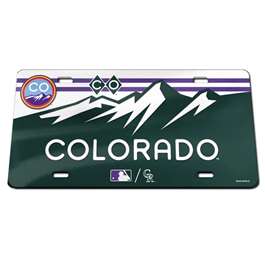 Colorado Rockies City Connect Acrylic License Plate 