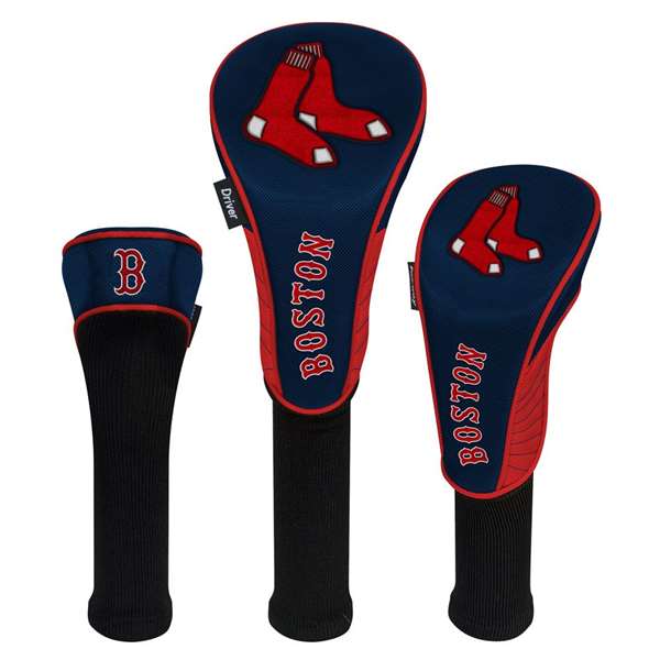 Boston Red Sox Golf Club Headcover Set of 3 (Driver,Fairway,Hybrid) 