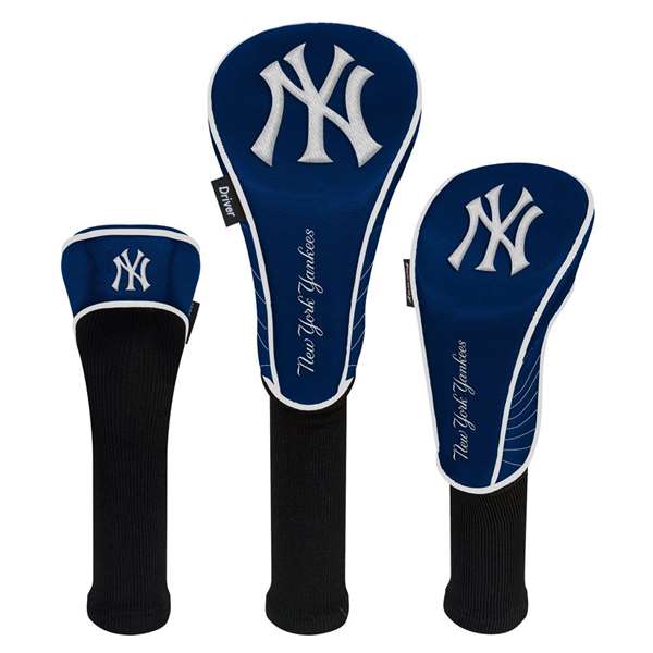 New York Yankees Golf Club Headcover Set of 3 (Driver,Fairway,Hybrid) 