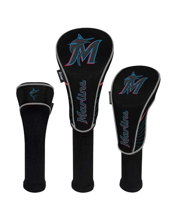 Miami Marlins Golf Club Headcover Set of 3 (Driver,Fairway,Hybrid) 