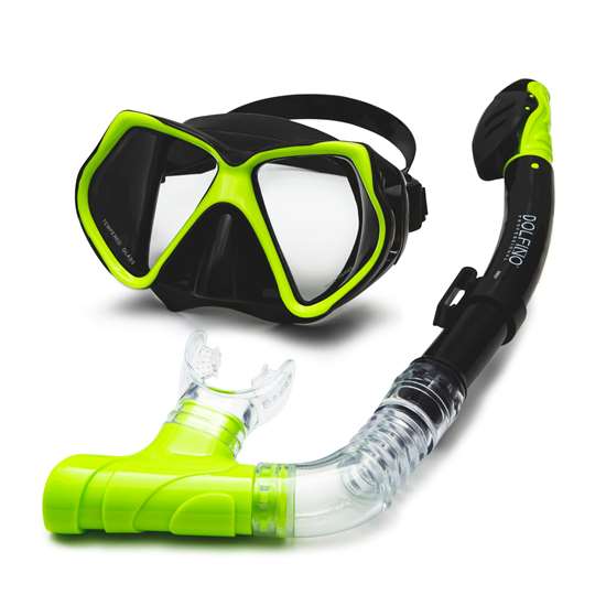 Aqua Pro GEMINI Mask-Snorkel Adult YLBK  