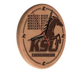 Kentucky State University 13 inch Solid Wood Engraved Clock