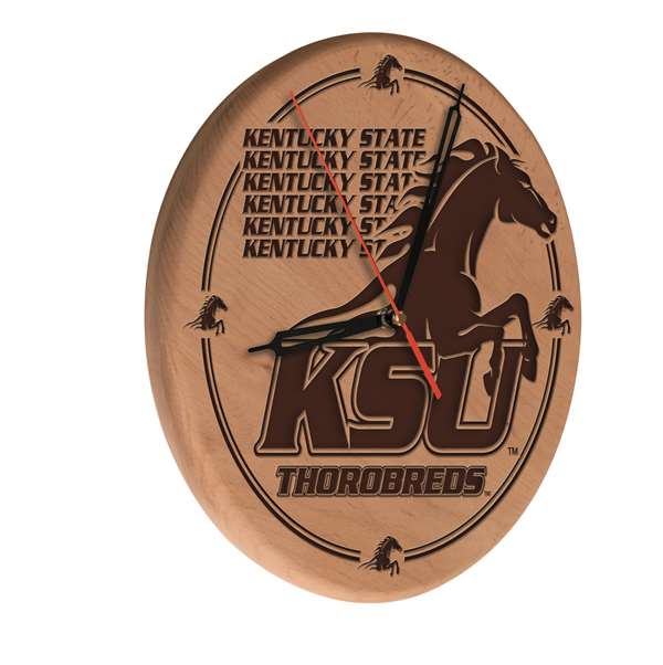 Kentucky State University 13 inch Solid Wood Engraved Clock