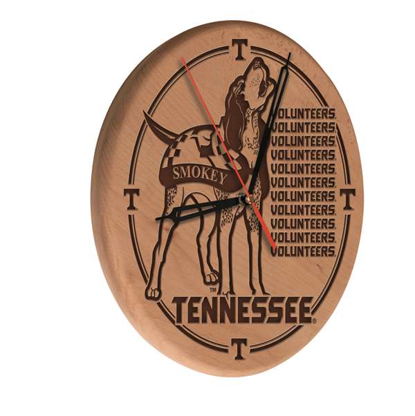 University of Tennessee 13 inch Solid Wood Engraved Clock