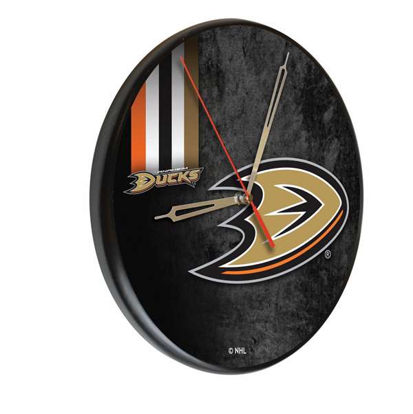 Anaheim Ducks 13 inch Solid Wood Clock