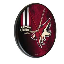 Arizona Coyotes 13 inch Solid Wood Clock