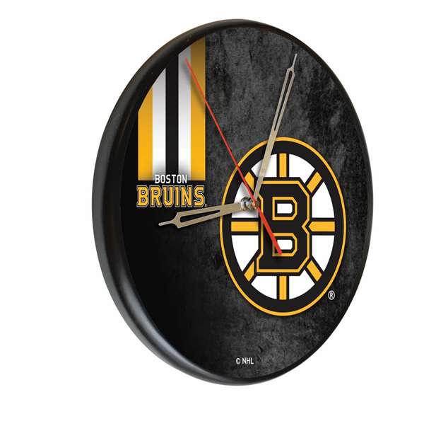 Boston Bruins 13 inch Solid Wood Clock