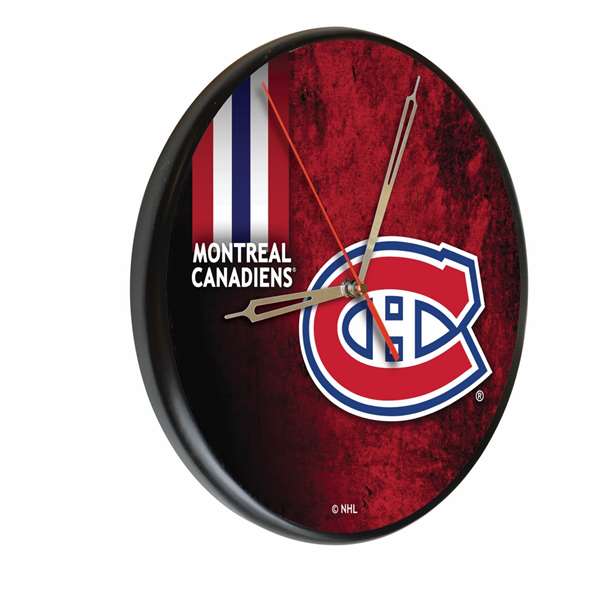 Montreal Canadiens 13 inch Solid Wood Clock