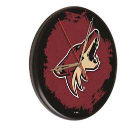 Arizona Coyotes 13 inch Solid Wood Clock