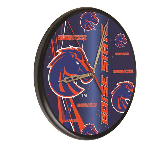 Boise State University 13 inch Solid Wood Clock