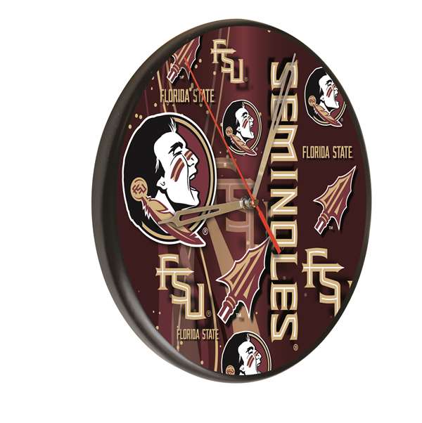 Florida State 13 inch Solid Wood Clock