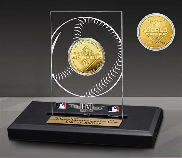 Washington Nationals 1-Time Champions Gold Coin in Acrylic Display  
