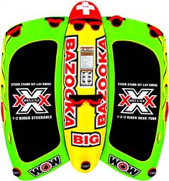 WOW Big Bazooka 1-4 Rider Towable Lake Water Raft Tube Tubing