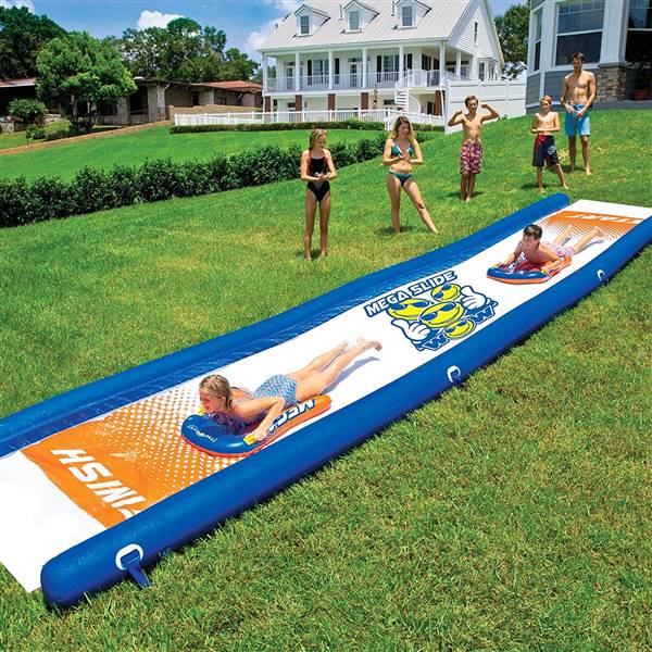 Wow Sports Mega Water Slide - Giant Backyard Slide with Sprinkler, Slip and Slide  